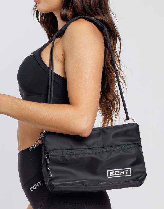 bolso bandolera de nailon unisexo negro ECHT bolsa 884H529