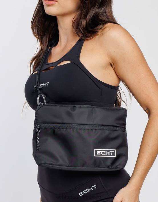 bolso bandolera de nailon unisexo negro ECHT bolsa 884H529