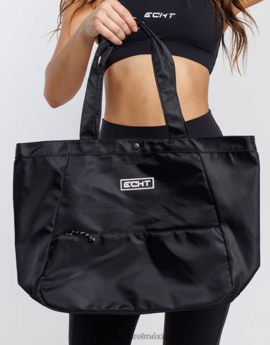 bolso de mano de nailon unisexo negro ECHT bolsa 884H531