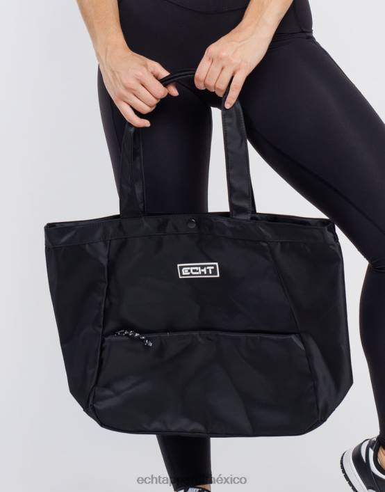 bolso de mano de nailon unisexo negro ECHT bolsa 884H531