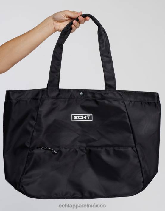 bolso de mano de nailon unisexo negro ECHT bolsa 884H531