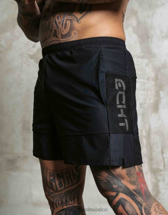pantalones cortos de línea alta hombres negro ECHT bolsa 884H555