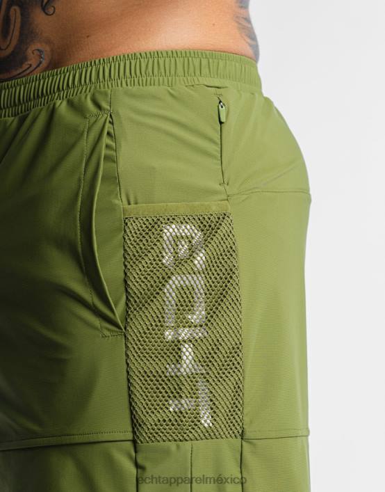 pantalones cortos de línea alta hombres verde ECHT bolsa 884H558