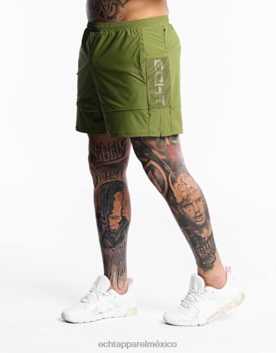 pantalones cortos de línea alta hombres verde ECHT bolsa 884H558