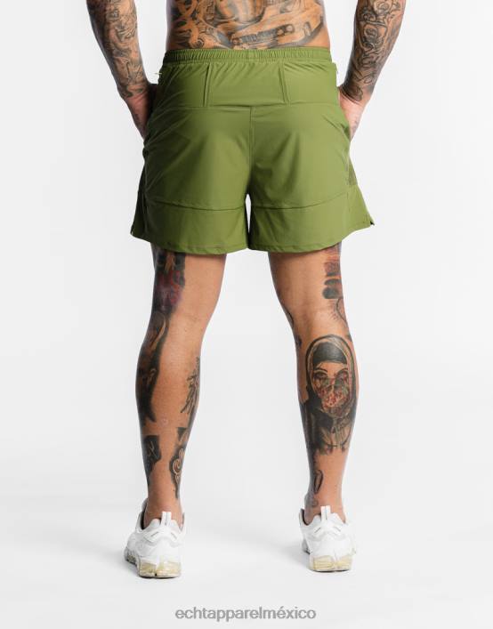 pantalones cortos de línea alta hombres verde ECHT bolsa 884H558