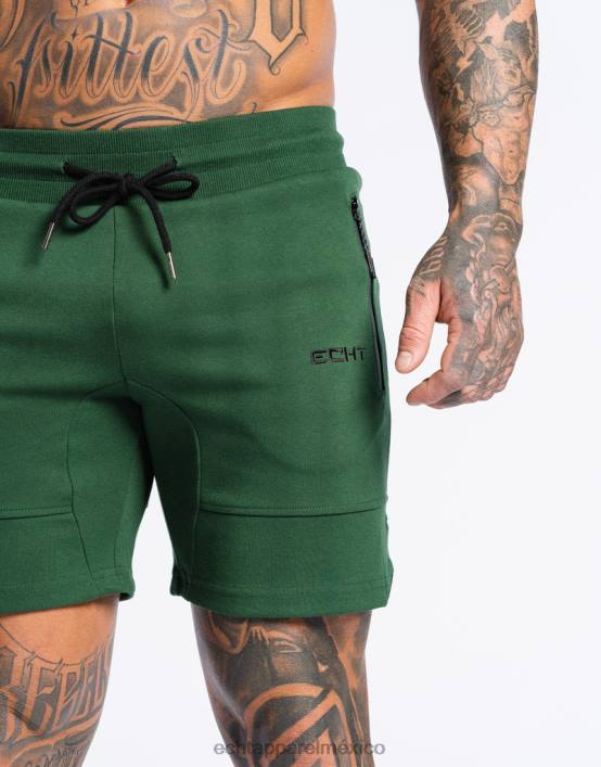 pantalones cortos de punto a la fuerza hombres verde oscuro ECHT bolsa 884H580