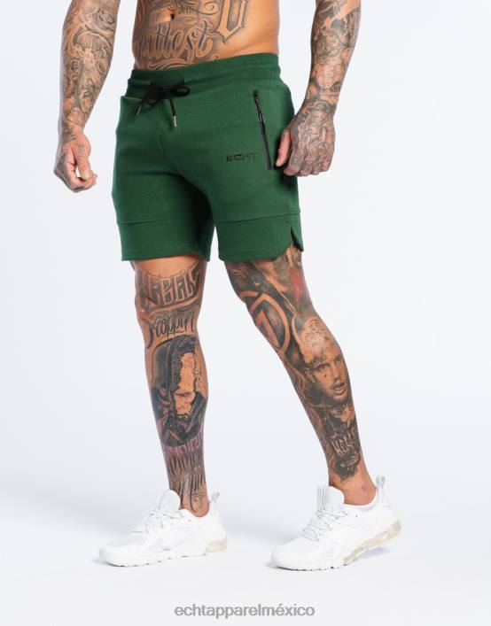 pantalones cortos de punto a la fuerza hombres verde oscuro ECHT bolsa 884H580