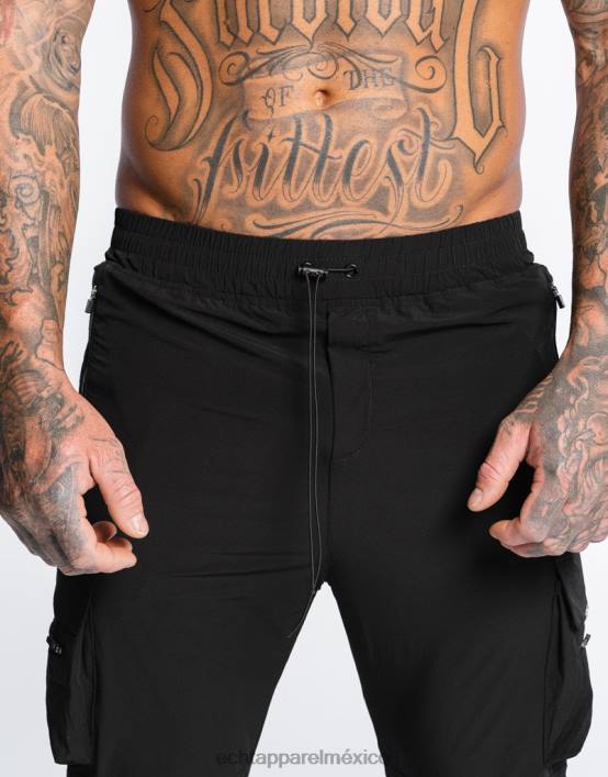 pantalones de lanza hombres negro ECHT bolsa 884H540