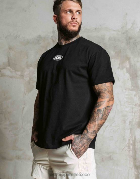 camiseta clásica hombres negro ECHT bolsa 884H567