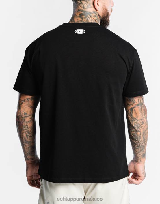 camiseta clásica hombres negro ECHT bolsa 884H567