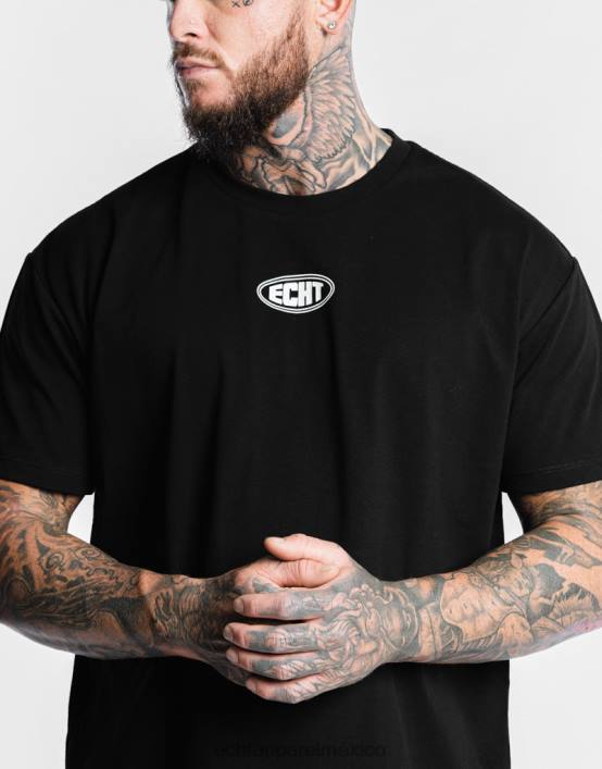 camiseta clásica hombres negro ECHT bolsa 884H567
