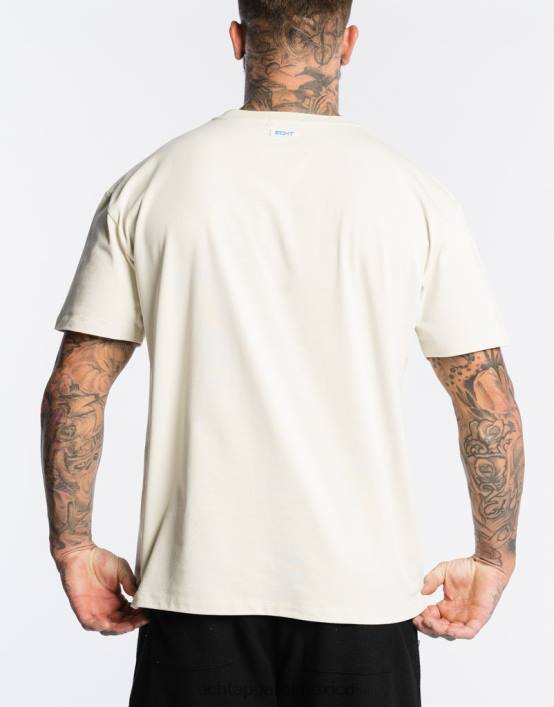 camiseta de fuego hombres blanco crema ECHT bolsa 884H577