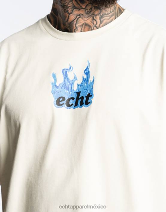 camiseta de fuego hombres blanco crema ECHT bolsa 884H577