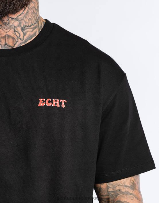 camiseta fresa hombres negro ECHT bolsa 884H560