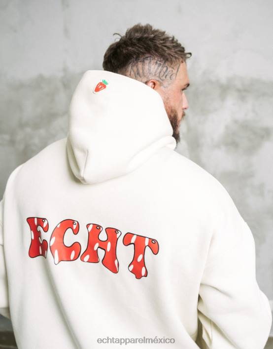 sudadera con capucha de fresa hombres blanco ECHT bolsa 884H563