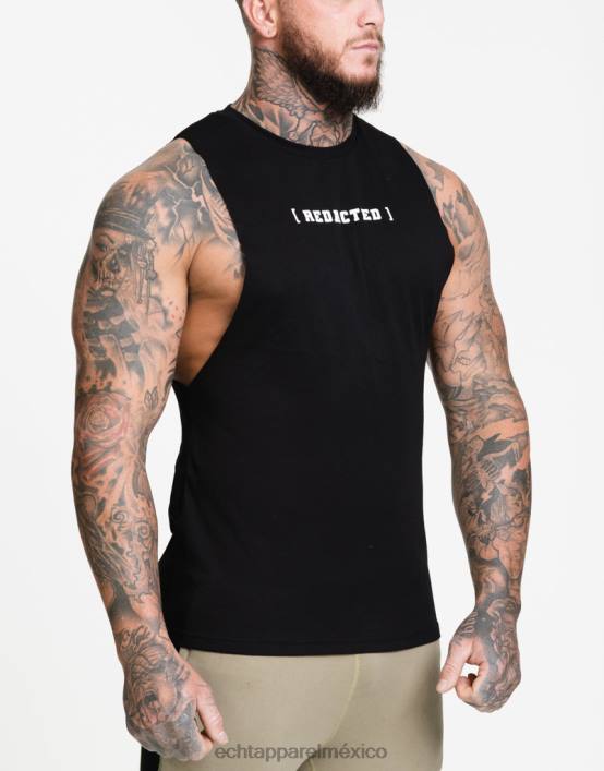 parte superior muscular redactada hombres negro ECHT bolsa 884H606