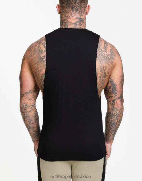 parte superior muscular redactada hombres negro ECHT bolsa 884H606
