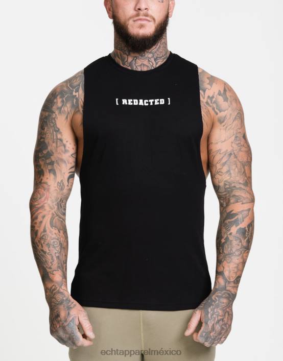 parte superior muscular redactada hombres negro ECHT bolsa 884H606