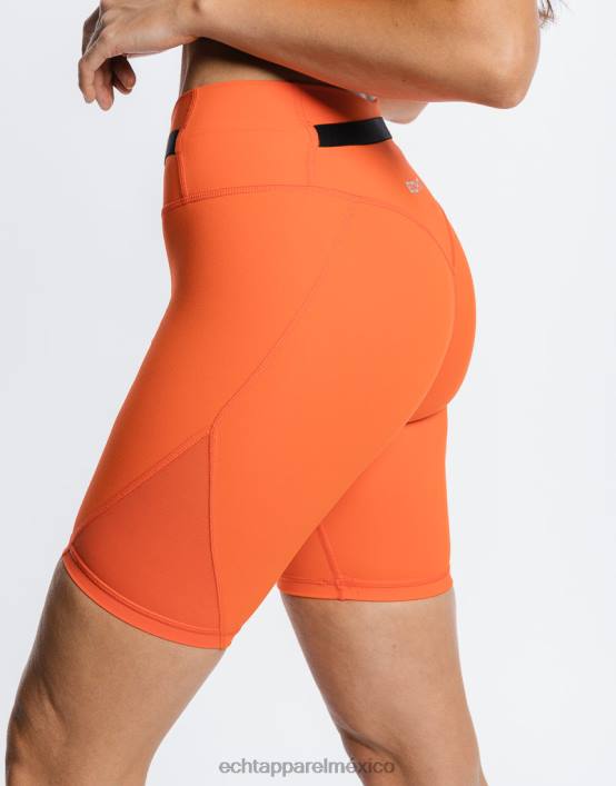 pantalones cortos cruzados mujer naranja resplandor solar ECHT ropa 884H487