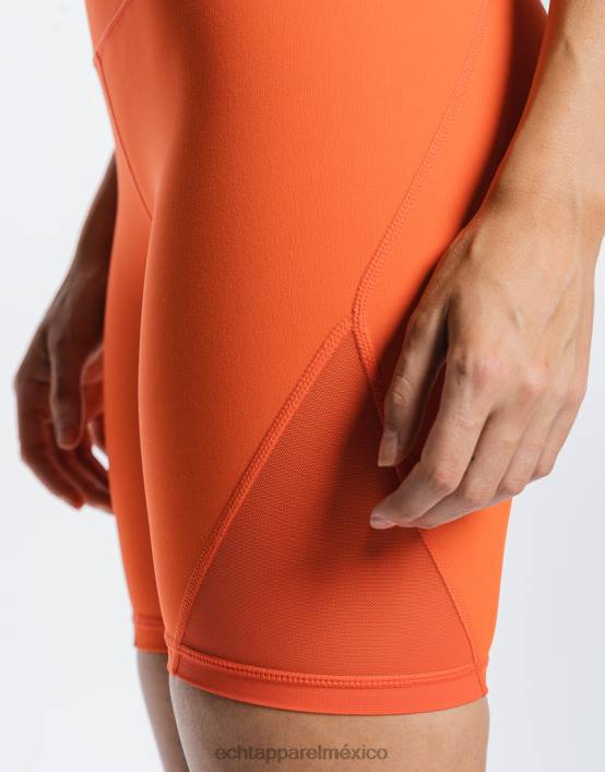pantalones cortos cruzados mujer naranja resplandor solar ECHT ropa 884H487