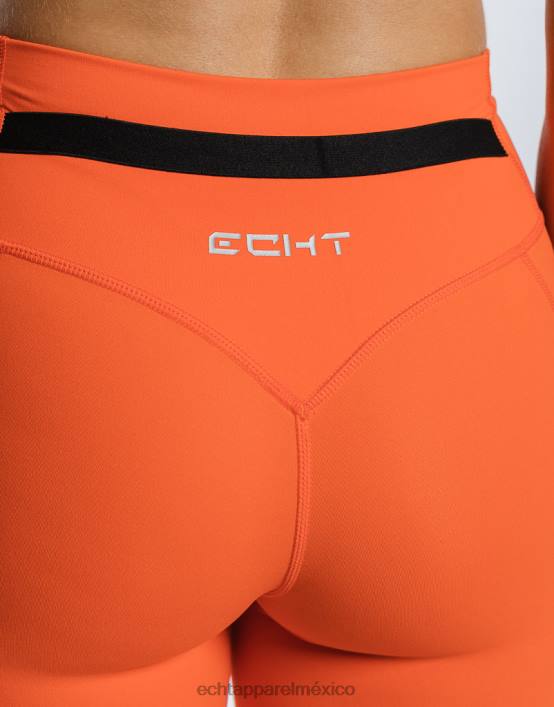 pantalones cortos cruzados mujer naranja resplandor solar ECHT ropa 884H487