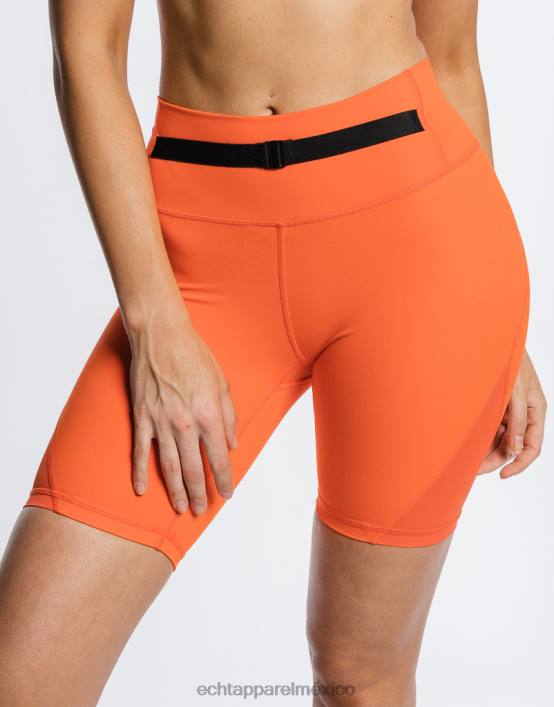 pantalones cortos cruzados mujer naranja resplandor solar ECHT ropa 884H487