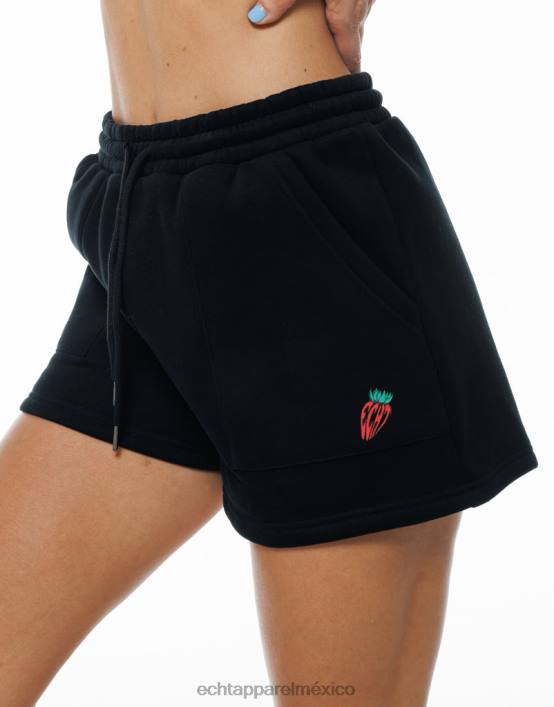 pantalones cortos de estar por casa de fresa mujer negro ECHT ropa 884H171