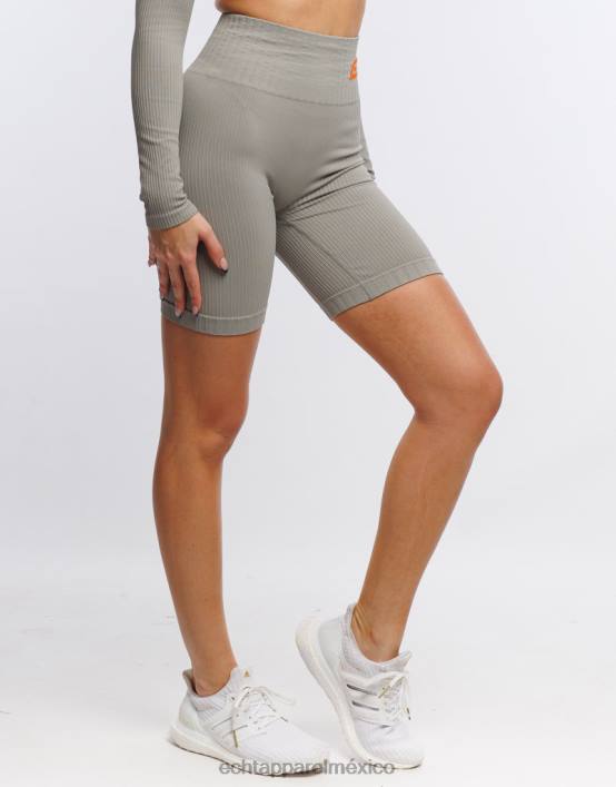 surgen pantalones cortos cómodos v2 mujer gris piedra ECHT ropa 884H503