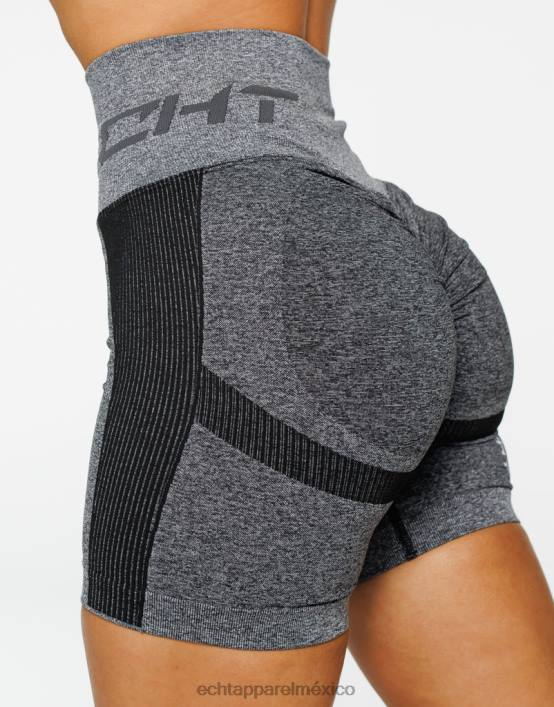 surgen pantalones cortos scrunch v2 mujer carbón ECHT ropa 884H85