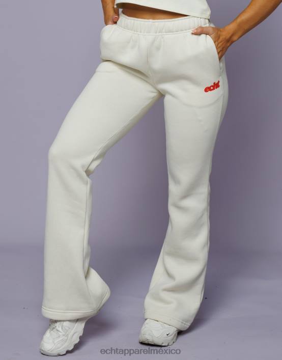 pantalones de chándal acampanados borrosos mujer blanquecino ECHT ropa 884H4