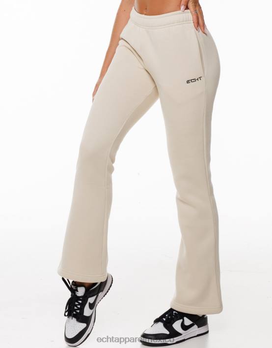 pantalones de chándal acampanados mujer vainilla ligera ECHT ropa 884H108