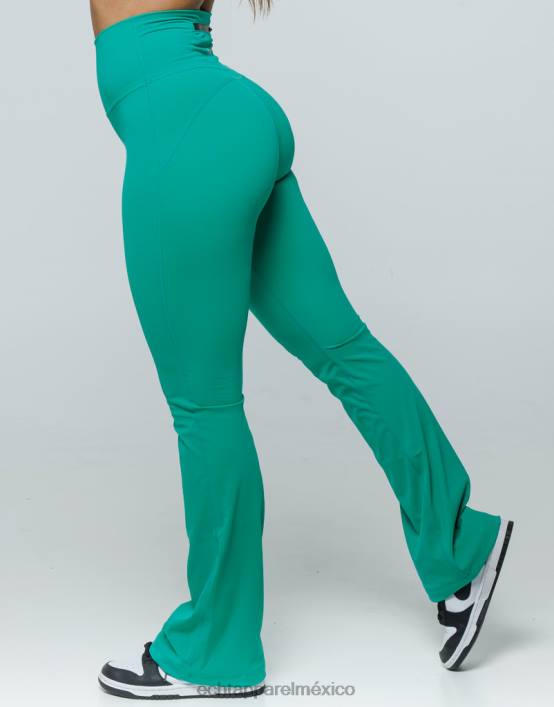 leggings acampanados mujer verde esmeralda ECHT ropa 884H362
