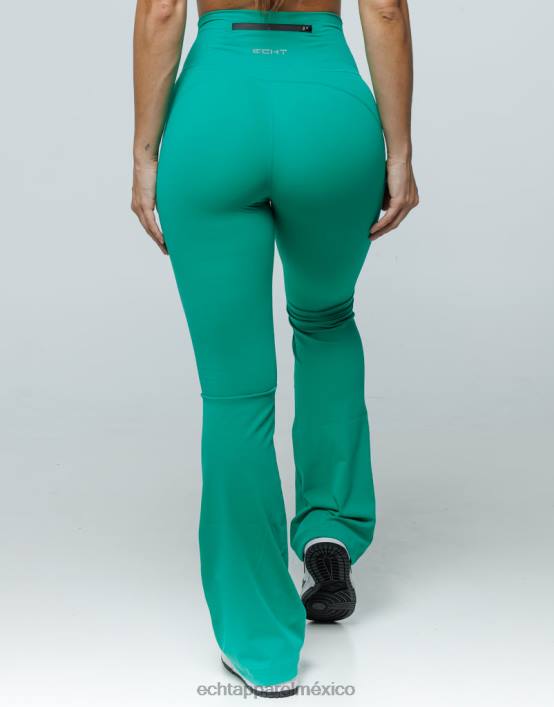 leggings acampanados mujer verde esmeralda ECHT ropa 884H362