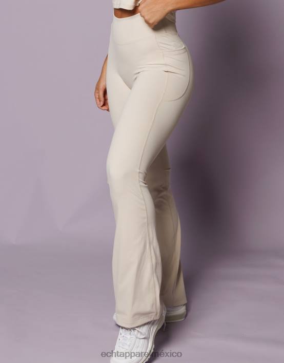 leggins con bolsillo acampanado mujer avena ECHT ropa 884H167