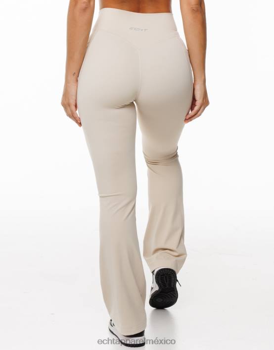leggins con bolsillo acampanado mujer avena ECHT ropa 884H167