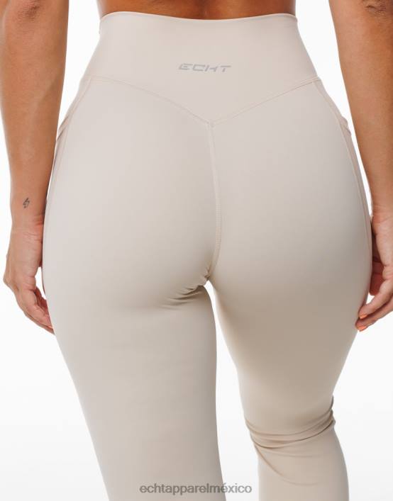 leggins con bolsillo acampanado mujer avena ECHT ropa 884H167