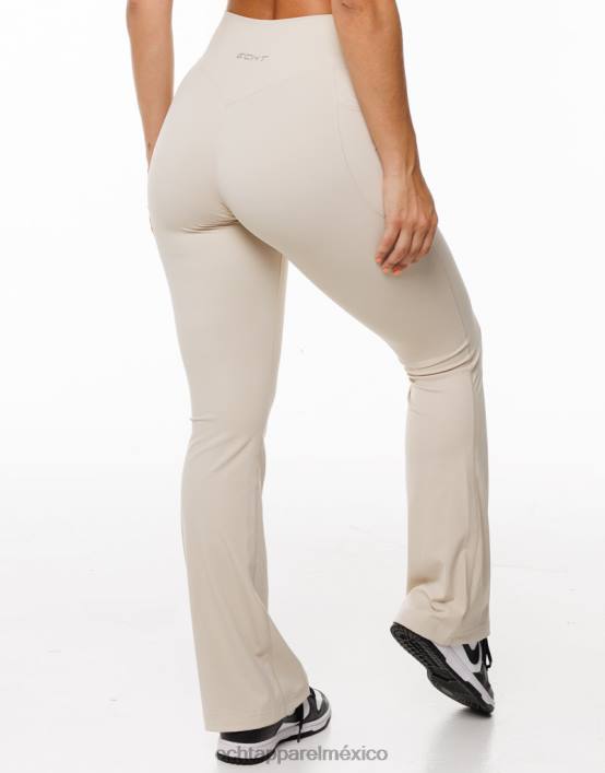 leggins con bolsillo acampanado mujer avena ECHT ropa 884H167