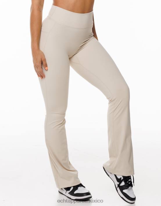 leggins con bolsillo acampanado mujer avena ECHT ropa 884H167