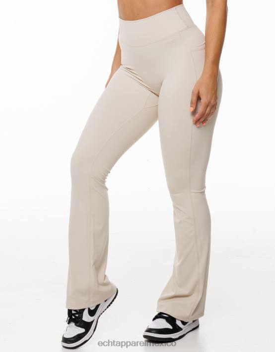leggins con bolsillo acampanado mujer avena ECHT ropa 884H167