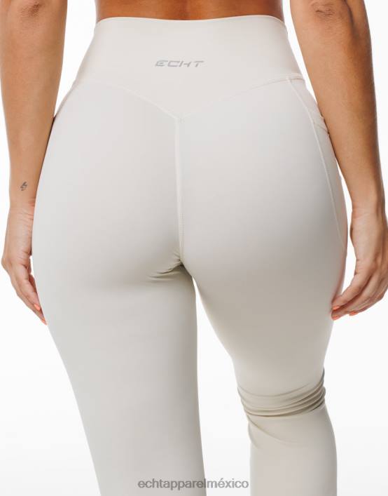 leggins con bolsillo acampanado mujer crema ECHT ropa 884H166
