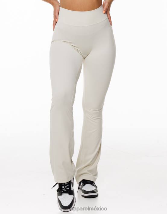 leggins con bolsillo acampanado mujer crema ECHT ropa 884H166