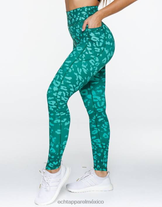 leggins con bolsillo vanguardista mujer verde esmeralda ECHT ropa 884H383