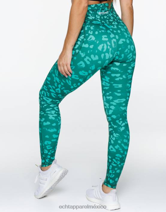 leggins con bolsillo vanguardista mujer verde esmeralda ECHT ropa 884H383