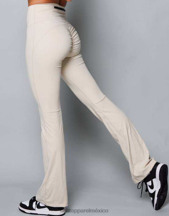 leggins fruncidos acampanados mujer avena ECHT ropa 884H206