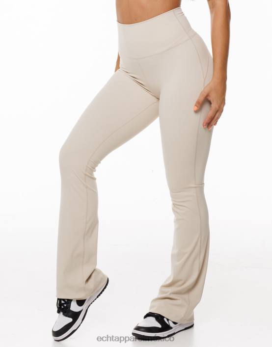 leggins fruncidos acampanados mujer avena ECHT ropa 884H206