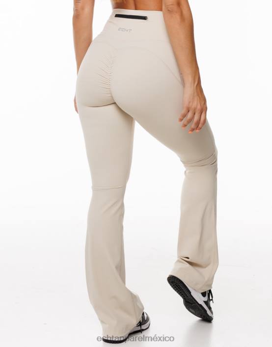 leggins fruncidos acampanados mujer avena ECHT ropa 884H206