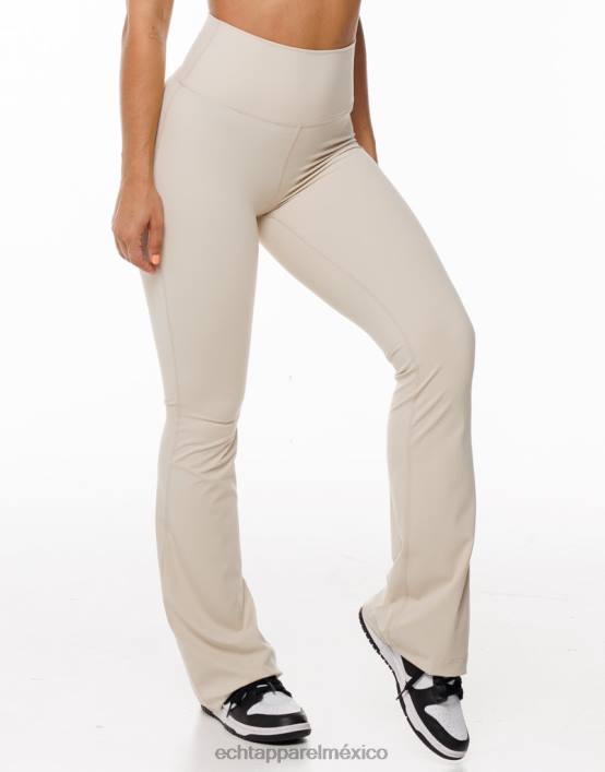 leggins fruncidos acampanados mujer avena ECHT ropa 884H206