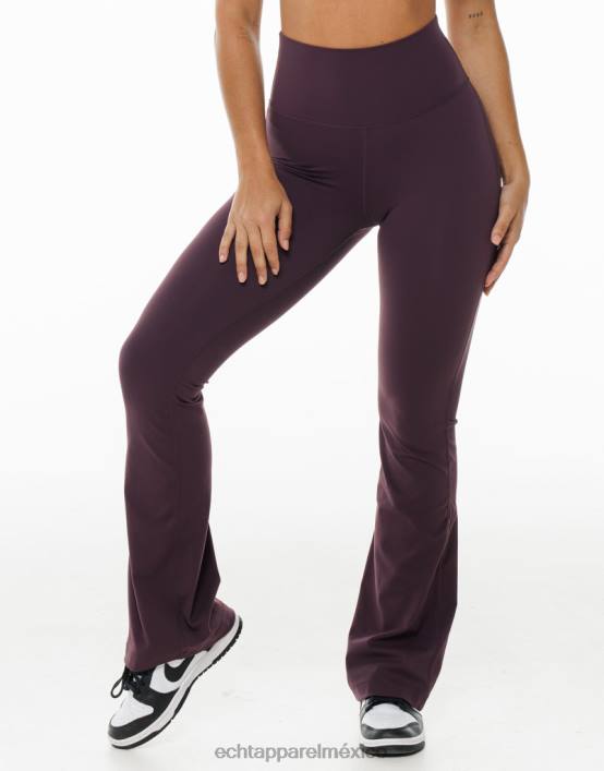 leggins fruncidos acampanados mujer ciruela ECHT ropa 884H43