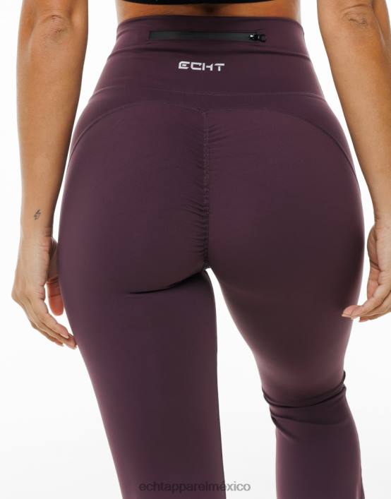 leggins fruncidos acampanados mujer ciruela ECHT ropa 884H43