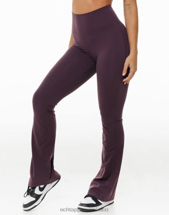 leggins fruncidos acampanados mujer ciruela ECHT ropa 884H43